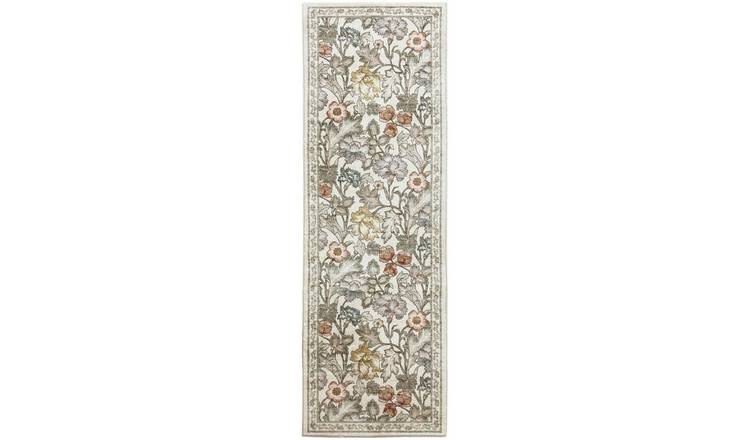 The Rugs Multicoloured Classical Natural Florals Runner Rug - 60 x 180cm