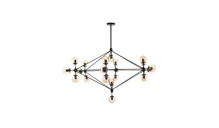 Orsina Abira Matte 21 Arm Pendant Lamp - Black