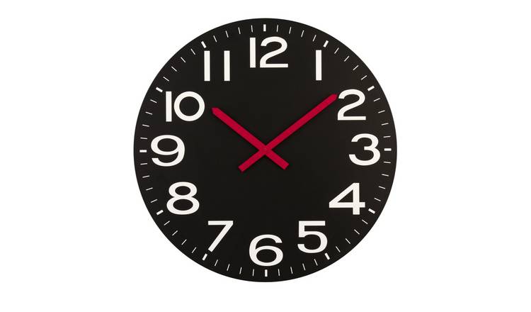 Orsina Rosston 58cm Dia Wall Clock - Black