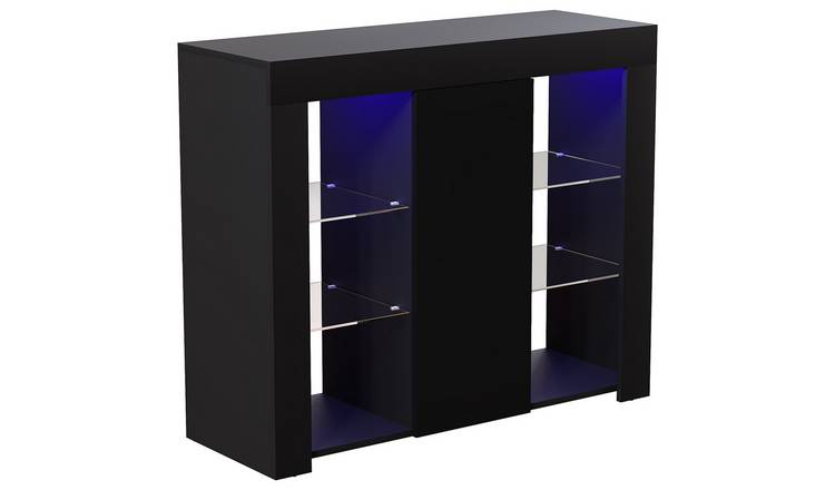 Vida Designs Azura 1 Door Large LED Sideboard - Black