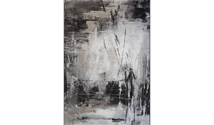 Mega Flooring Silver Modern Abstract Rug - 120 x 170cm