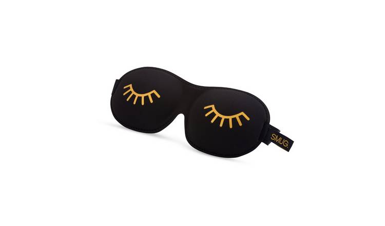 SMUG Contoured 3D Blackout Sleep Mask - Black Wink Print