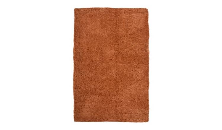 Mega Flooring Orange Shaggy Plain Rug - 160 x 230cm