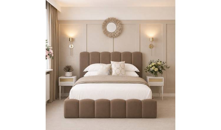 Bed Choices Mayfair Small Double Bed Frame Mattress & 54" Headboard - Brown