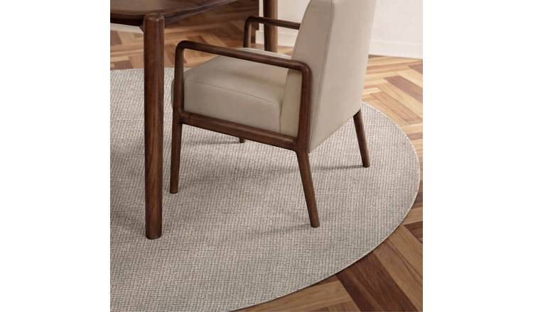 Ted Baker White Greenwich Wool Round Rug - 160cm