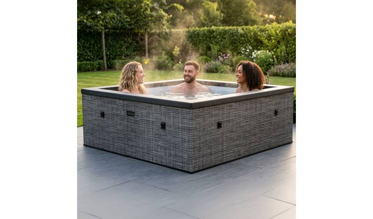 Wave Garda 4-Person Eco Foam Hot Tub with Integrated Heater - Flint Grey
