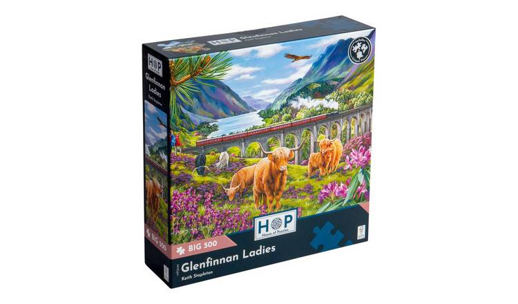 The House of Puzzles Glenfinnan Ladies BIG 500 Piece Jigsaw Puzzle