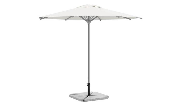 Walplus Pack of 5 Garden Parasol Base Set Granite and - Grey - 86 x 86 x 34 cm