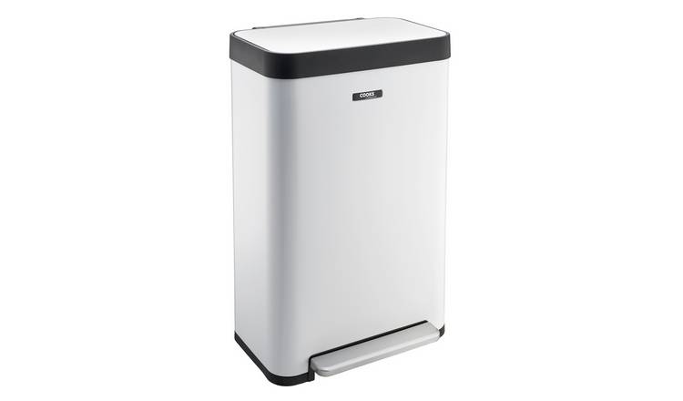 Cooks Professional XL Pedal Recycling or Waste Bin 65L - White