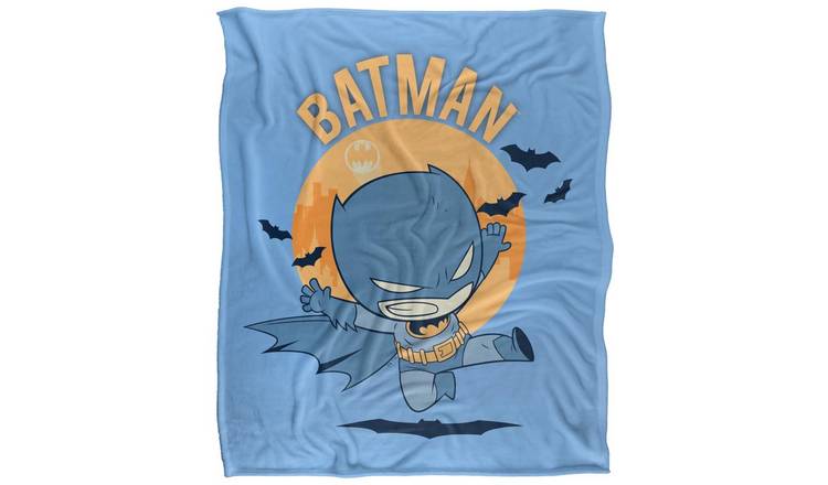 DC Super Friends Batman Jump Kick Moon Blanket - 152cm x 127cm