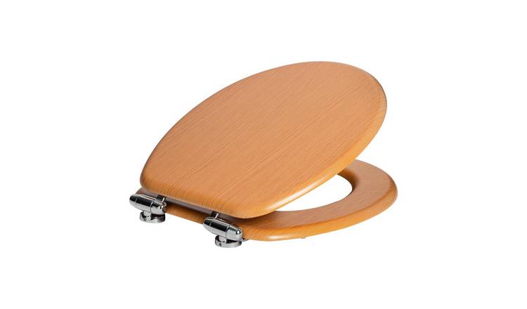 Harbour Housewares Wooden Soft Close Toilet Seat - Beech