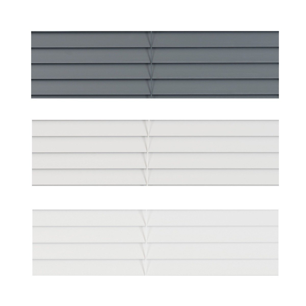 Furnished Dark Grey Faux Wood Venetian Blind with String - 180 x 150cm - Image 2