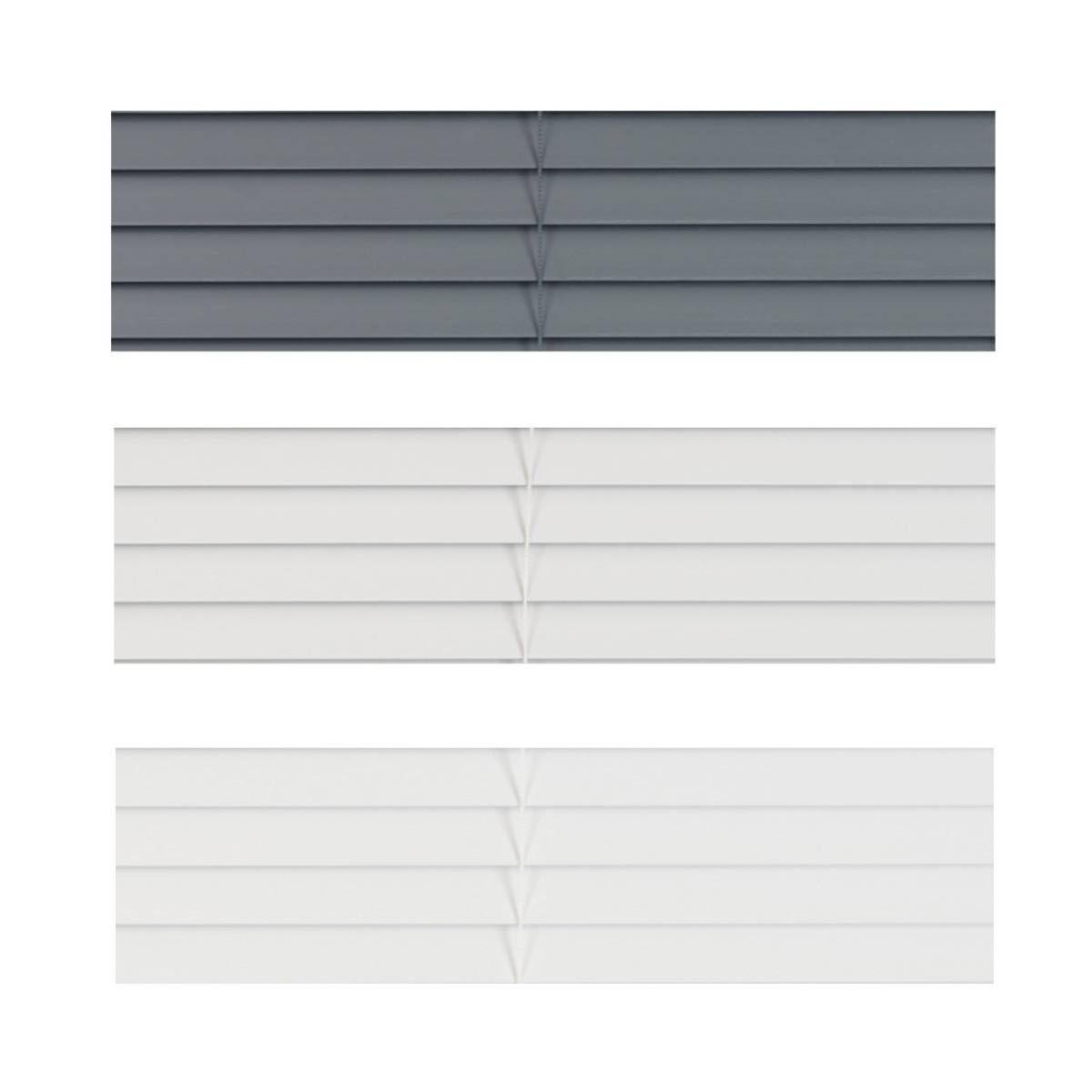 Furnished Dark Grey Faux Wood Venetian Blind with String - 180 x 150cm - Image 2