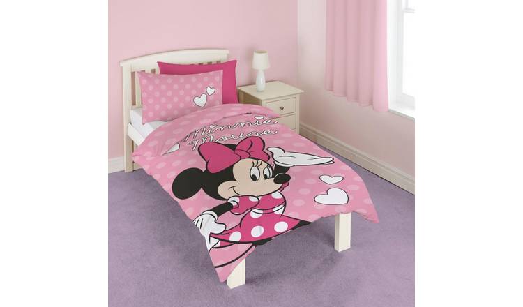 Disney Minnie Mouse Spots Pink Duvet Cover Set - Single