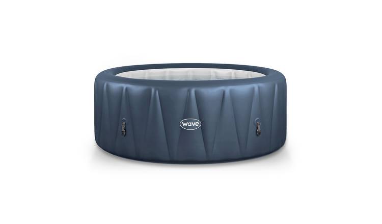 Wave Atlantic 6-Person Round Inflatable Hot Tub - Navy