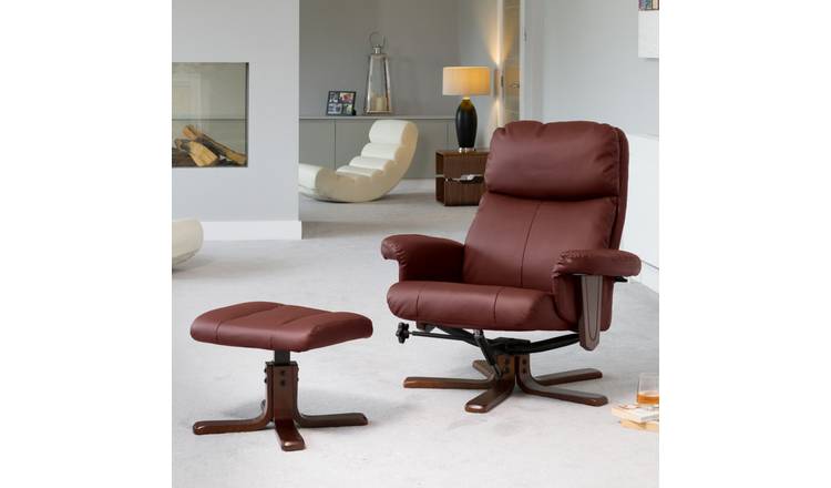 Artemis Home Woodacre Swivel Recliner - Burgundy