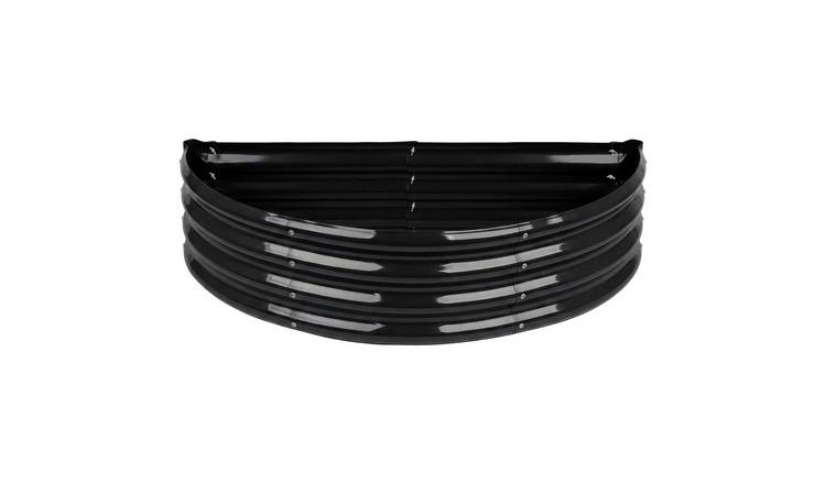 Harbour Housewares Semicircular Raised Garden Bed - 120cm x 60cm - Anthracite
