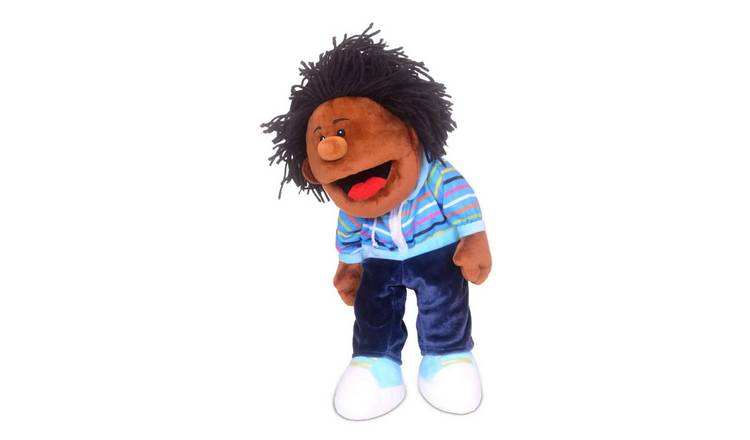 Fiesta Crafts Black Boy Moving Mouth Hand Puppet - 18 Months +