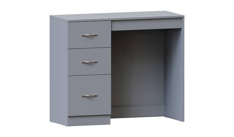 Vida Designs Riano 3 Drawer Dressing Table - Grey