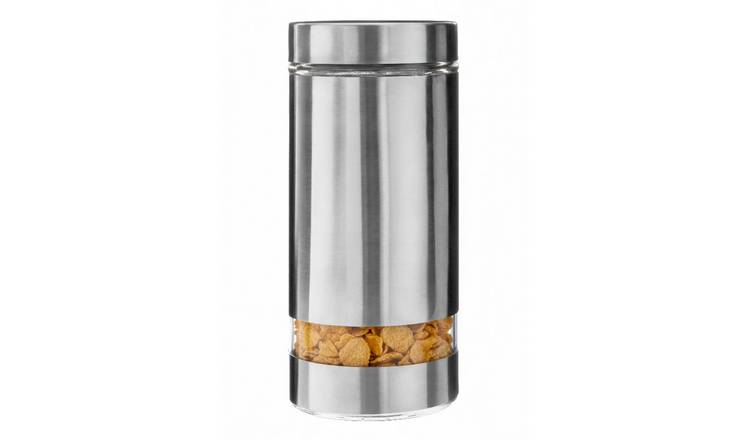 Orsina Luca 1300ml Glass and Stainless Steel Storage Jar