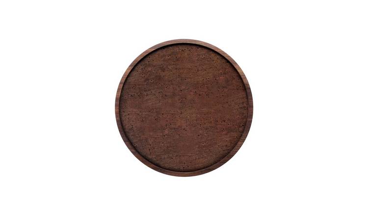 LSA International City Walnut and Cork Serving Tray D40cm - Brown