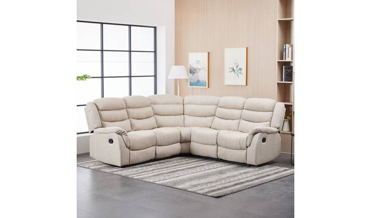 Artemis Home Loudon Fabric Reclining Corner Sofa - Beige