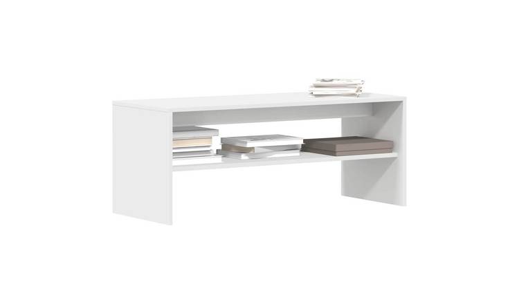 Walplus Engineered Wood TV Cabinet - White - 100 x 40 x 40 cm