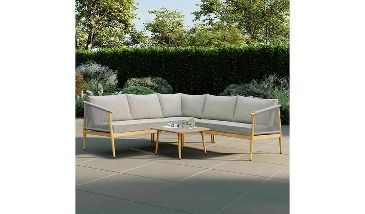 Charles Bentley Almada 4-5 Seater Corner Lounge Set - Grey