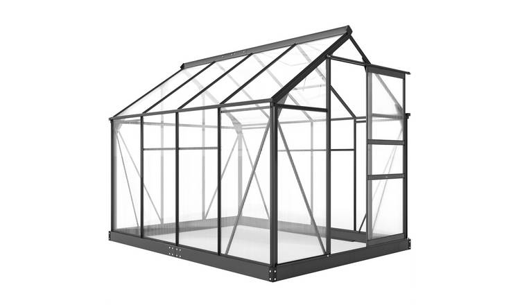 Outsunny Polycarbonate Aluminium Frame Greenhouse – Grey