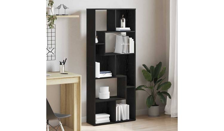 Walplus Engineered Wood Bookcase - Dark Oak - 67 x 24 x 161 cm