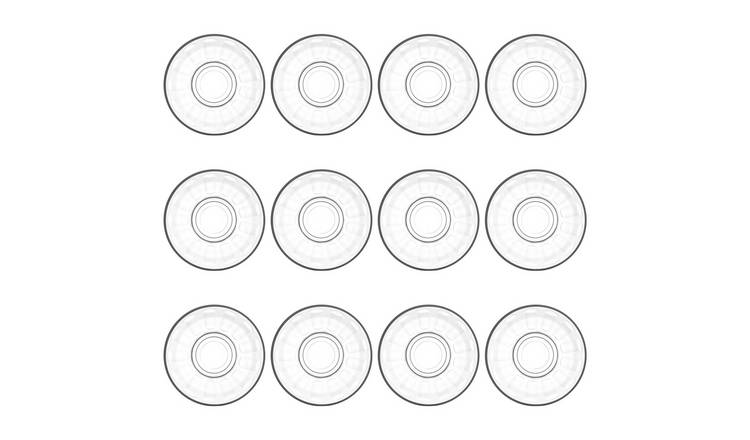LAV Klasik Glass Turkish Tea Cup Saucers - Pack of 12