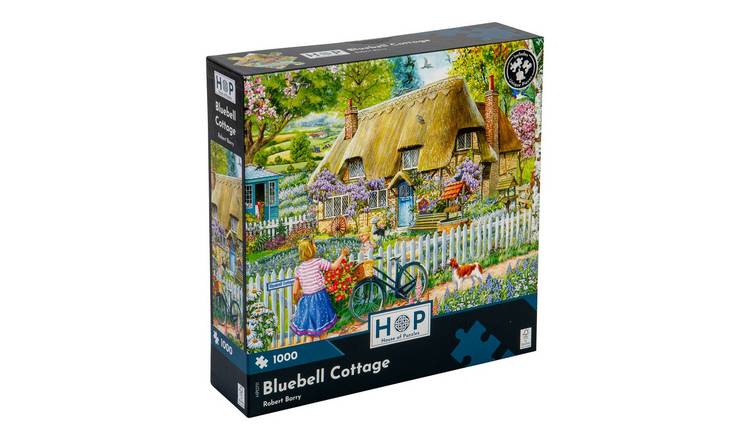 The House of Puzzles Bluebell Cottage 1000 Piece Jigsaw Puzzle