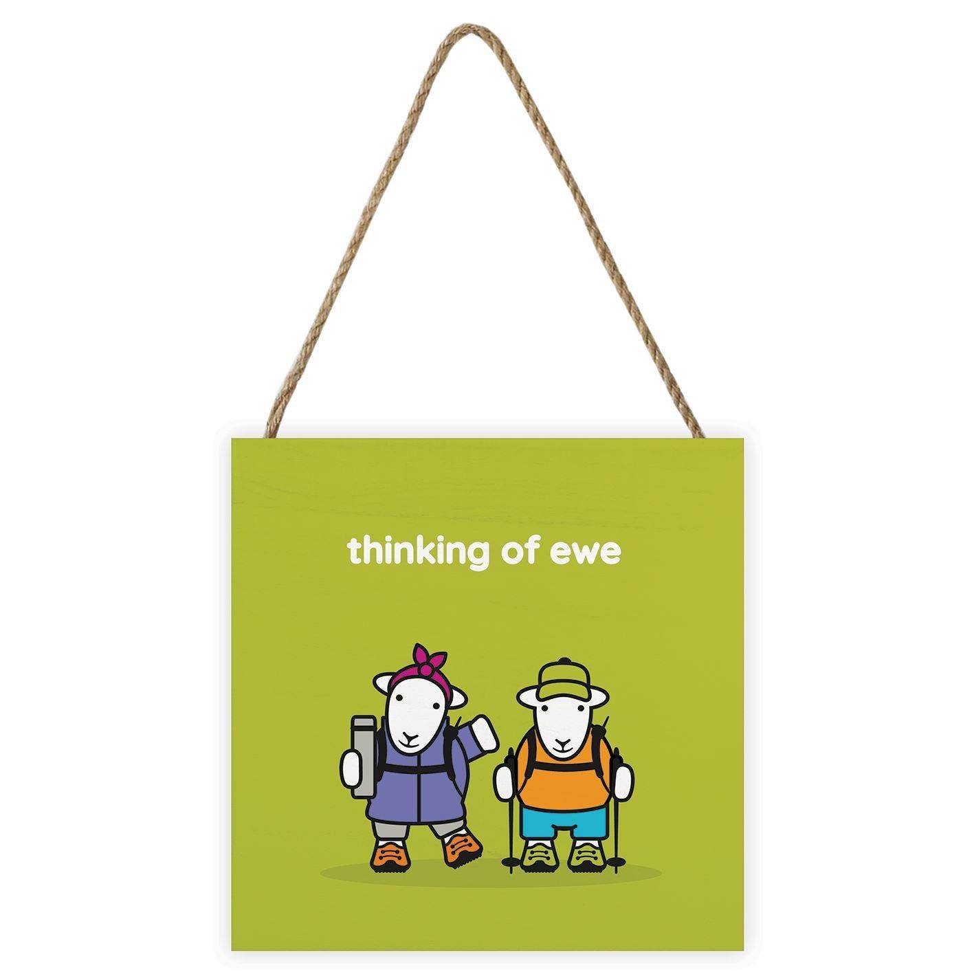 Herdy Thinking Of Ewe Plaque - Green - Image 1