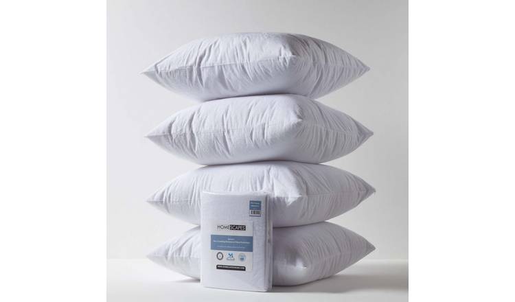 Homescapes Pack of 4 Waterproof Terry Towelling Pillow Protectors - 65 x 65 cm