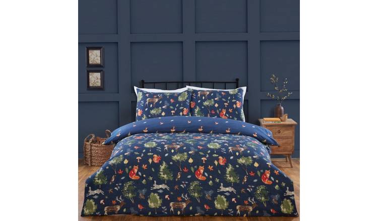 Rapport Autumn Forest Navy Duvet Cover Set - Single