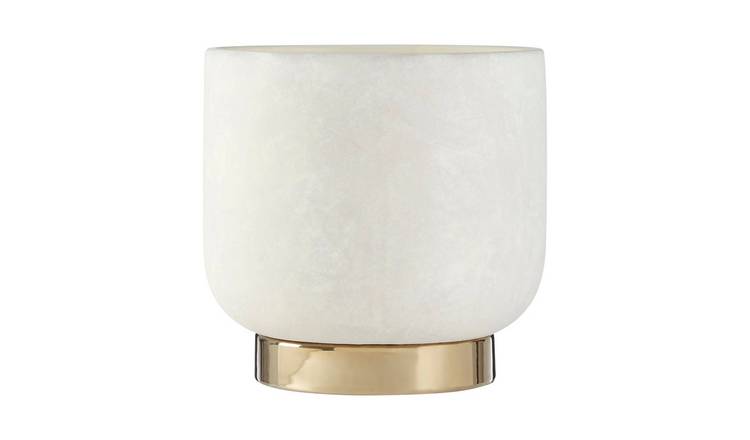 Orsina Callie Large Ceramic Planter - White and Gold