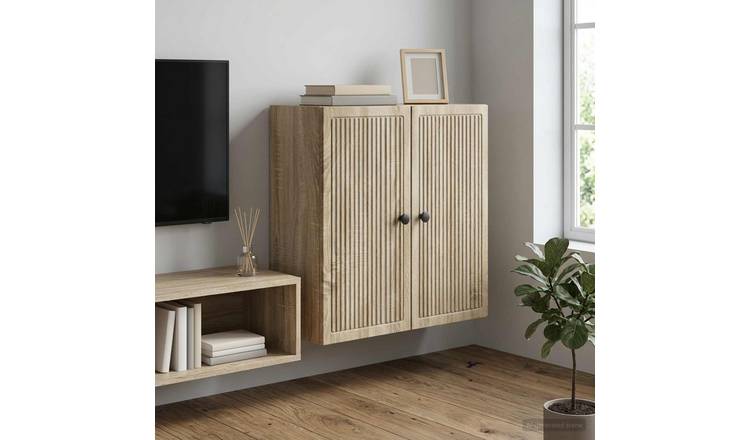 Walplus 2 Door Engineered Wood Wall Cabinet - Brown - 59 x 31 x 60 cm