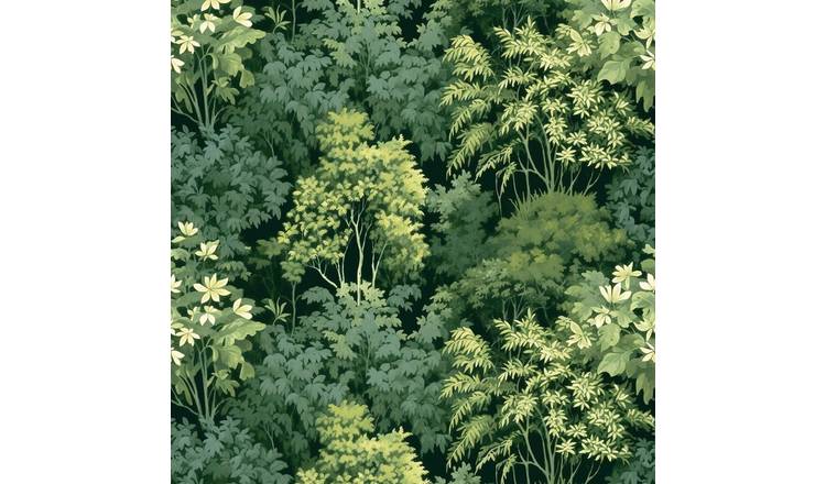 World of Wallpaper Folklore Forest Textured Wallpaper - Green