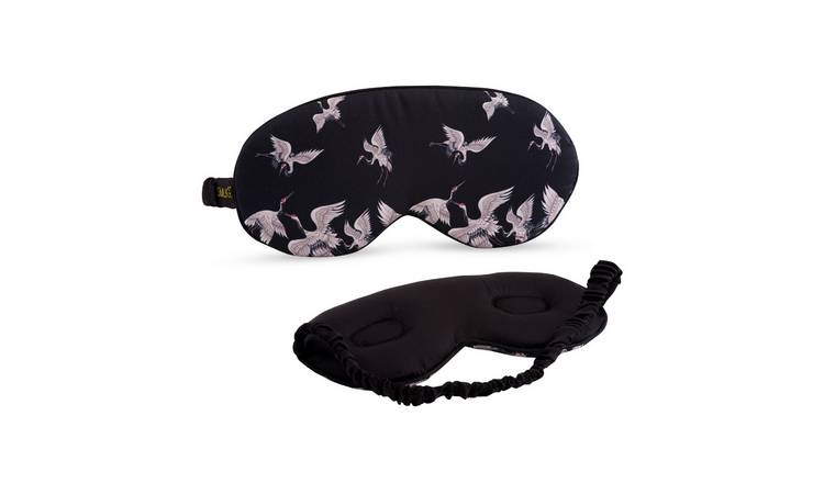 SMUG Padded Satin Sleep Mask - Moonlit Cranes Print
