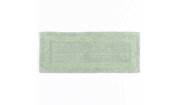 Homescapes Reversible Bath Mat Runner - Sage Green