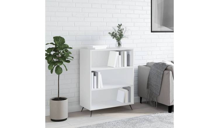 Walplus Engineered Wood Bookcase - White - 69.5 x 32.5 x 90 cm
