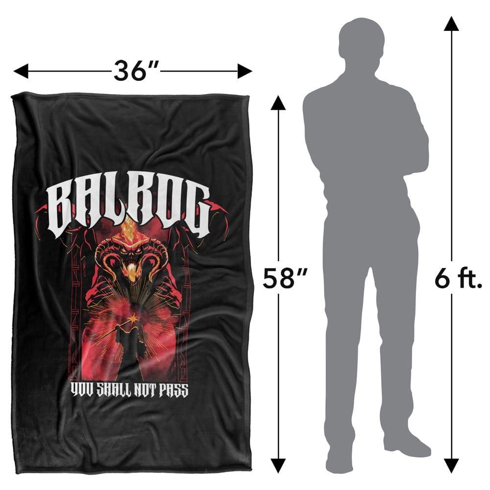 Lord Of The Rings Balrog Band Soft Touch Blanket - 127cm x 152cm - Image 4