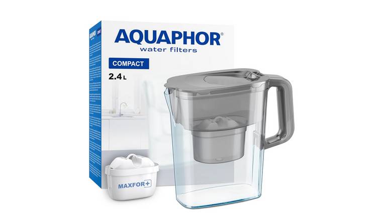 AQUAPHOR Compact 2.4L Water Filter Jug with 1 Maxfor+ Cartridge - Smart Grey