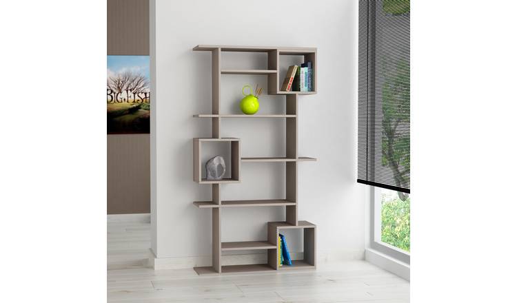 Decortie Soto Particleboard Bookcase - Mocha
