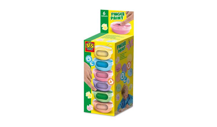 SES Creative Finger Paint 6 Piece Craft Set - Pastel Colours