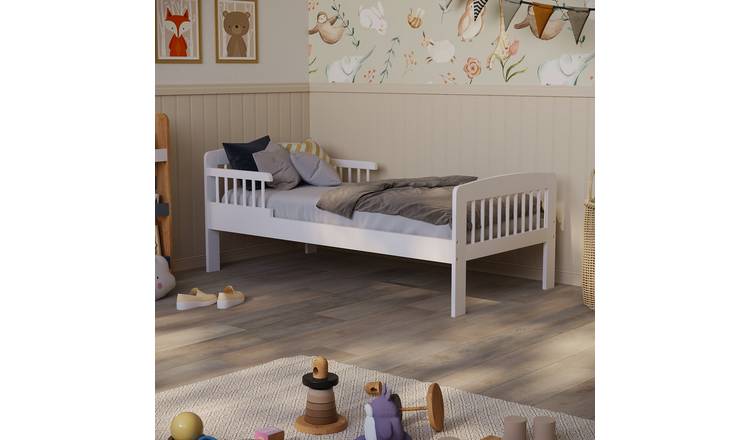 Junior Vida Scorpio Solid Pine Toddler Bed - White