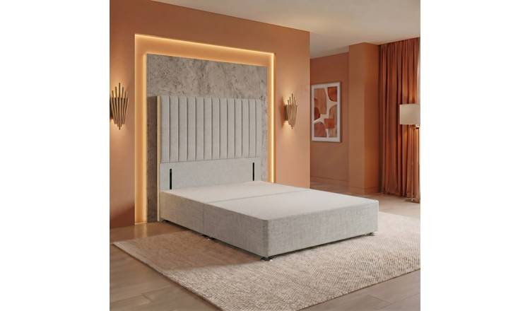Somnior Heritage Linen Divan Base No Draw 54" Headboard - Sage/Small Double