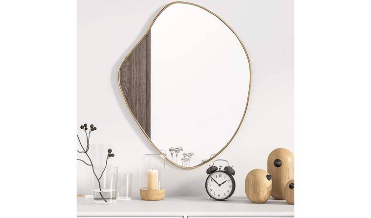 Walplus Glass Wall Mirror - Gold - 60 x 50 cm