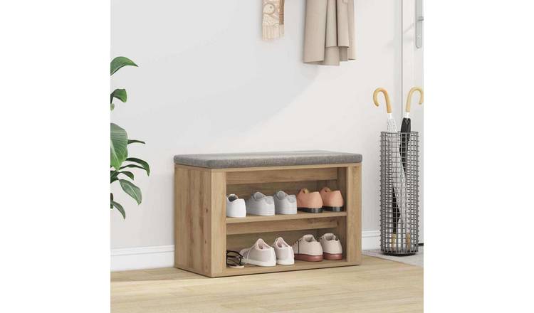 Walplus Engineered Wood Shoe Rack - Artisan Oak - 75 x 35 x 45 cm