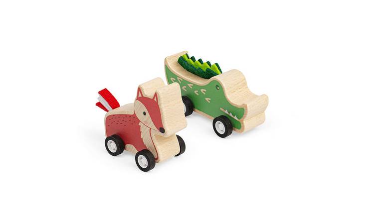 Bigjigs Toys  Animal Pull Backs - Fox and Crocodile - 3 Years +